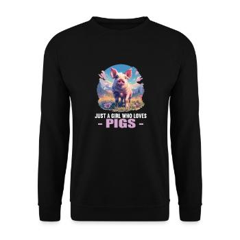 Cochon Cochon - Sweat-shirt Unisexe - noir - Devant - Alina (178cm) & Michal (187cm)