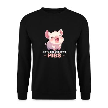 Cochon Cochon - Sweat-shirt Unisexe - noir - Devant - Alina (178cm) & Michal (187cm)