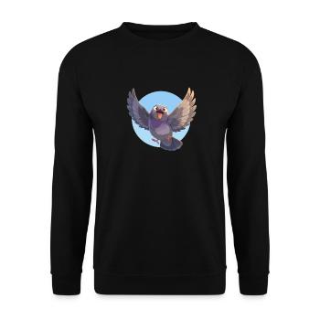 Tauben Taube - Unisex Pullover - Schwarz - Vorne - Alina (178cm) & Michal (187cm)