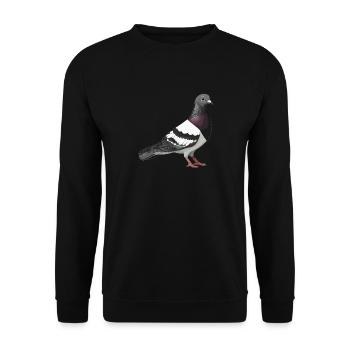 Tauben Taube - Unisex Pullover - Schwarz - Vorne - Alina (178cm) & Michal (187cm)