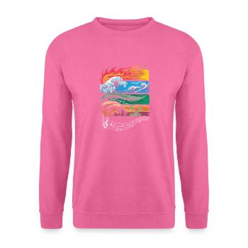 Feu, Eau, Terre, Air, Musique, Éléments - Sweat-shirt Unisexe - rose - Devant