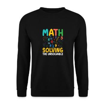 Mathe Lösen des Unlösbaren Stem Bildung Kreativ - Unisex Pullover - Schwarz - Vorne - Alina (178cm) & Michal (187cm)