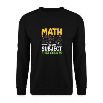 Math: The Only Subject for STEM Education - Unisex Sweatshirt - black - Front - Alina (178cm) & Michal (187cm)