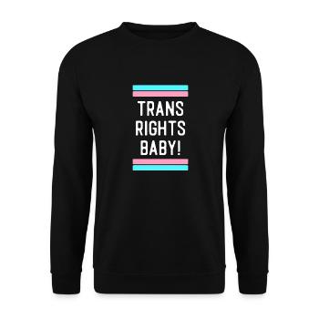 Transgender Trans LGBT Pride - Unisex Pullover - Schwarz - Vorne - Alina (178cm) & Michal (187cm)