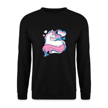Fierté LGBT transgenre - Sweat-shirt Unisexe - noir - Devant - Alina (178cm) & Michal (187cm)