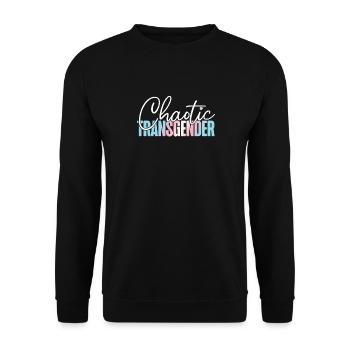 Transgender Trans LGBT Pride - Unisex Pullover - Schwarz - Vorne - Alina (178cm) & Michal (187cm)