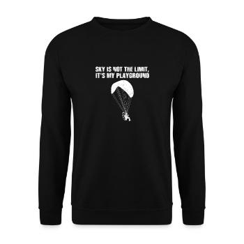Le ciel n’est pas la limite, c’est mon terrain de jeu - Sweat-shirt Unisexe - noir - Devant - Alina (178cm) & Michal (187cm)