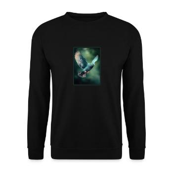 Tauben Taube - Unisex Pullover - Schwarz - Vorne - Alina (178cm) & Michal (187cm)