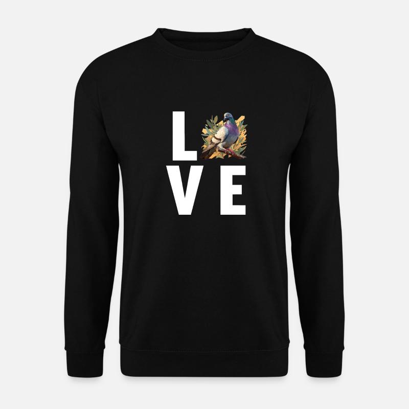 Tauben Taube - Unisex Pullover - Schwarz