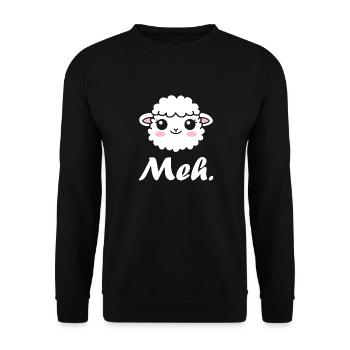 Schaf - Unisex Pullover - Schwarz - Vorne - Alina (178cm) & Michal (187cm)