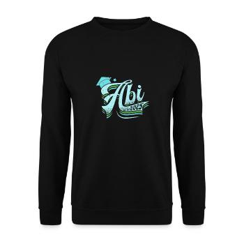 ABITUR 2025 ABI Geschafft Abiturient Lustiges - Unisex Pullover - Schwarz - Vorne - Alina (178cm) & Michal (187cm)