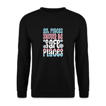 Transgender Trans LGBT Pride - Unisex Sweatshirt - black - Front - Alina (178cm) & Michal (187cm)