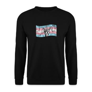Fierté LGBT transgenre - Sweat-shirt Unisexe - noir - Devant - Alina (178cm) & Michal (187cm)