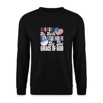 Transgender Trans LGBT Pride - Unisex Sweatshirt - black - Front - Alina (178cm) & Michal (187cm)