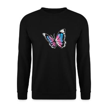 Transgender Trans LGBT Pride - Unisex Pullover - Schwarz - Vorne - Alina (178cm) & Michal (187cm)