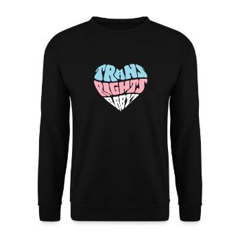 Transgender Trans LGBT Pride - Unisex Sweatshirt - black - Front - Alina (178cm) & Michal (187cm)