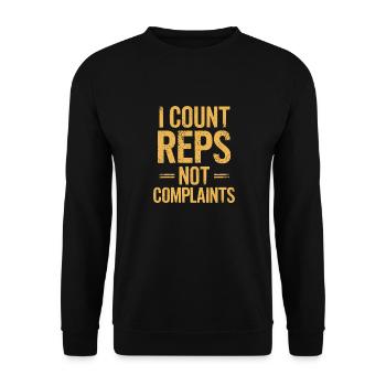 Weightlifter -coach -strength trainer powerlifting - Unisex Sweatshirt - black - Front - Alina (178cm) & Michal (187cm)