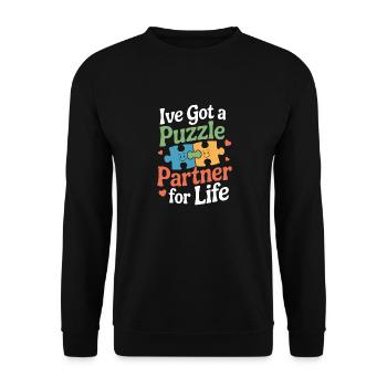 Frères et sœurs autistes - Sweat-shirt Unisexe - noir - Devant - Alina (178cm) & Michal (187cm)