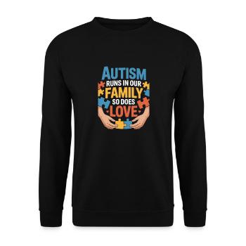 Frères et sœurs autistes - Sweat-shirt Unisexe - noir - Devant - Alina (178cm) & Michal (187cm)