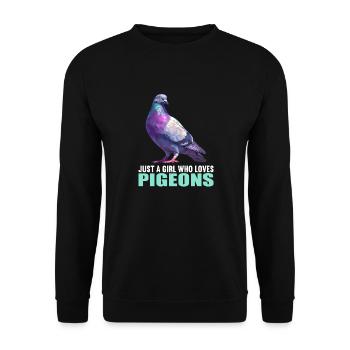 Pigeons Pigeon - Sweat-shirt Unisexe - noir - Devant - Alina (178cm) & Michal (187cm)