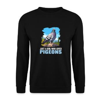Pigeons Pigeon - Sweat-shirt Unisexe - noir - Devant - Alina (178cm) & Michal (187cm)