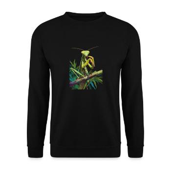 Gottesanbeterinnenen Gottesanbeterin - Unisex Pullover - Schwarz - Vorne - Alina (178cm) & Michal (187cm)