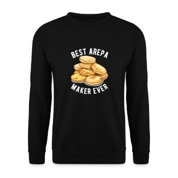 Venezolanische Arepas - Unisex Pullover - Schwarz - Vorne - Alina (178cm) & Michal (187cm)
