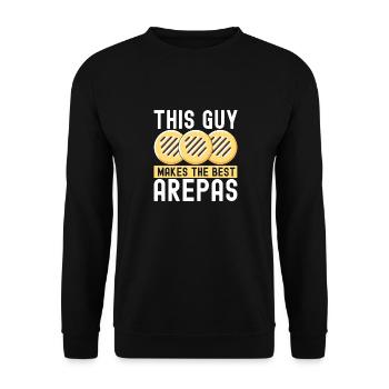Venezolanische Arepas - Unisex Pullover - Schwarz - Vorne - Alina (178cm) & Michal (187cm)