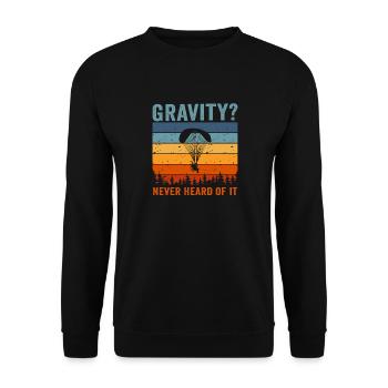 Mème hilarant de gravité de paramoteur - Sweat-shirt Unisexe - noir - Devant - Alina (178cm) & Michal (187cm)