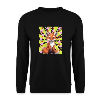 Renard Renards Enfants Été Été Rétro Coloré - Sweat-shirt Unisexe - noir - Devant - Alina (178cm) & Michal (187cm)