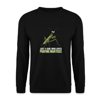 Gottesanbeterinnenen Gottesanbeterin - Unisex Pullover - Schwarz - Vorne - Alina (178cm) & Michal (187cm)