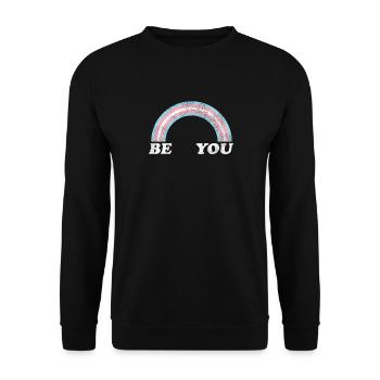 Transgender Trans LGBT Pride - Unisex Pullover - Schwarz - Vorne - Alina (178cm) & Michal (187cm)