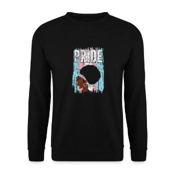 Transgender Trans LGBT Pride - Unisex Pullover - Schwarz - Vorne - Alina (178cm) & Michal (187cm)