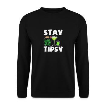Stay tipsy bartender style - Unisex Sweatshirt - black - Front - Alina (178cm) & Michal (187cm)