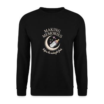 Tenue Babymoon Trip - Sweat-shirt Unisexe - noir - Devant - Alina (178cm) & Michal (187cm)