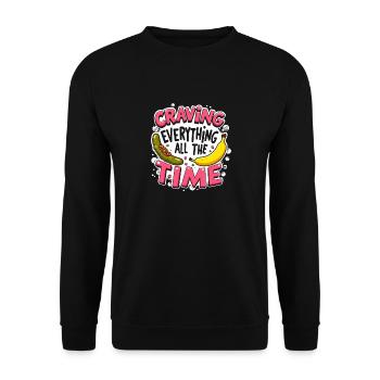 Pregnancy Craving Funny - Unisex Sweatshirt - black - Front - Alina (178cm) & Michal (187cm)
