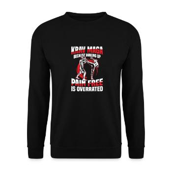 Krav Maga : Parce que se réveiller sans douleur - Sweat-shirt Unisexe - noir - Devant - Alina (178cm) & Michal (187cm)
