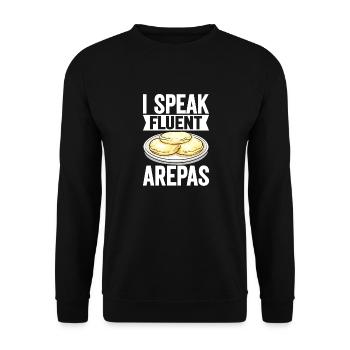 Venezolanische Arepas - Unisex Pullover - Schwarz - Vorne - Alina (178cm) & Michal (187cm)