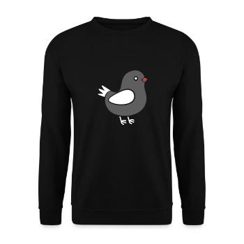 Taube - Unisex Pullover - Schwarz - Vorne - Alina (178cm) & Michal (187cm)