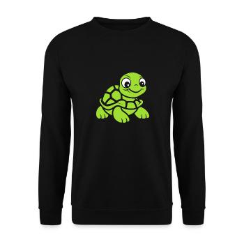 tortoise - Unisex Sweatshirt - black - Front - Alina (178cm) & Michal (187cm)