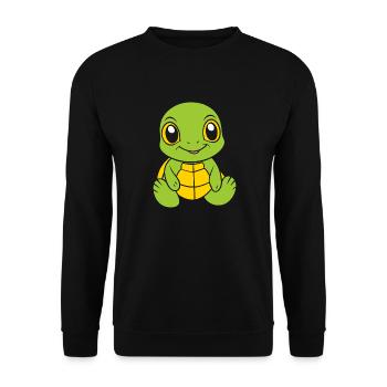 tortoise - Unisex Sweatshirt - black - Front - Alina (178cm) & Michal (187cm)