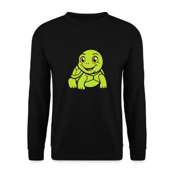tortoise - Unisex Sweatshirt - black - Front - Alina (178cm) & Michal (187cm)