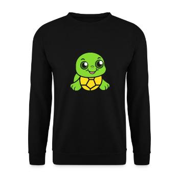 tortoise - Unisex Sweatshirt - black - Front - Alina (178cm) & Michal (187cm)