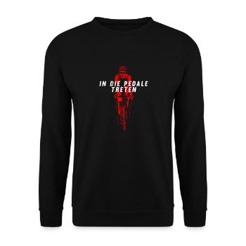 Radfahrer IN DIE PEDALE TRETEN Radeln Lustiges - Unisex Pullover - Schwarz - Vorne - Alina (178cm) & Michal (187cm)