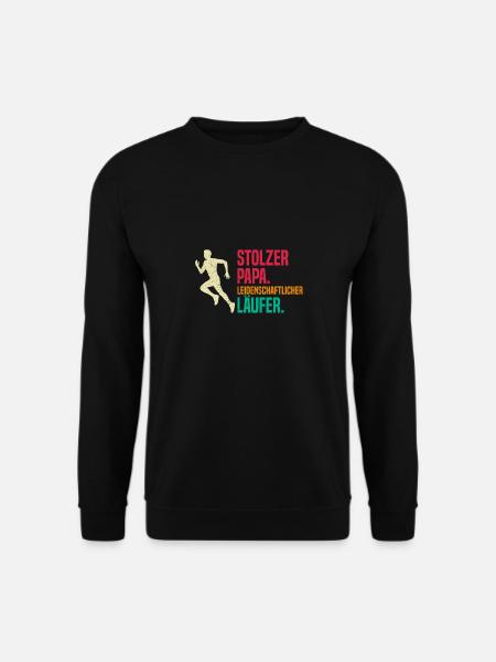 Vater STOLZER PAPA LEIDENSCHAFTLICHER LÄUFER - Unisex Pullover - Schwarz