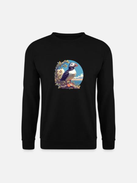 Papageientaucher - Unisex Pullover - Schwarz