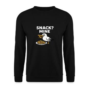 Snack Seagull - Unisex Sweatshirt - black - Front - Alina (178cm) & Michal (187cm)
