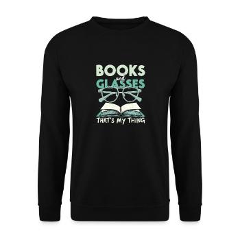 Stylish Specifications Children's Glasses Pride - Unisex Sweatshirt - black - Front - Alina (178cm) & Michal (187cm)