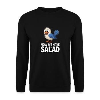 VOGEL MAINTENANT, NOUS AVONS LA SALADE - Sweat-shirt Unisexe - noir - Devant - Alina (178cm) & Michal (187cm)