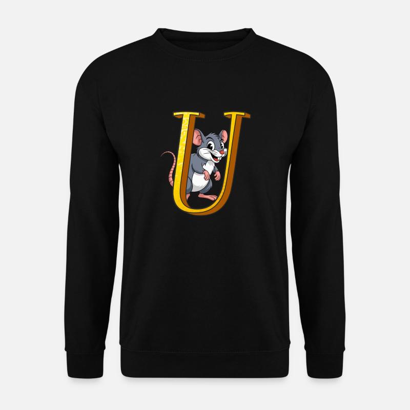 LETTER U - Unisex Sweatshirt - black